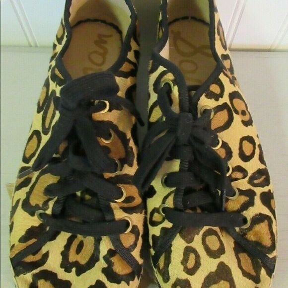 Sam Edelman animal print shoes jute accent sz 8 - Picture 2 of 6